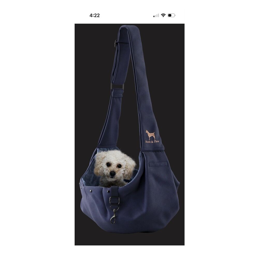 Noah & Paw Dog Sling Tote Carrier Adjustable Strap Polyester Foam Small Dogs S/M